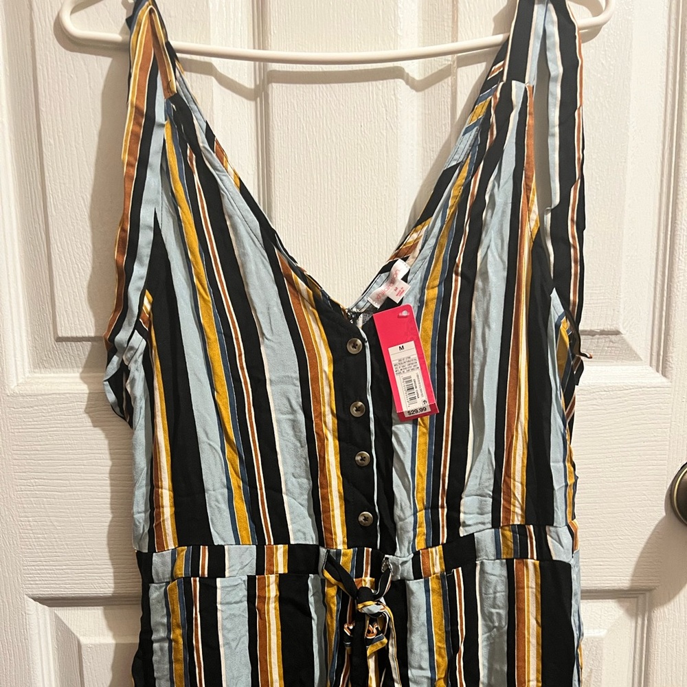 Striped Sleeveless Jumpsuit
